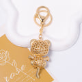 Rhinestone Enamel Tiger Keychain Braided Cord Color Options view 4