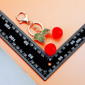 Jelly Cherry Keychains with Braided Cord Sets and Loose Heart Loops view 4