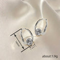 Solitaire Crystal Leverback Earrings in Two Metal Tones view 4