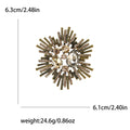Large Radiating Crystal Bar Brooch in Three Color Palettes view 8