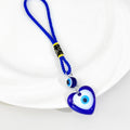 Glass Evil Eye Pendant Charm On Braided Cord Hanging Strap view 10