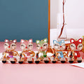 Jeweled Scooter Riding Fox Keychains in Five Colors and Fifteen Loop Options view 2