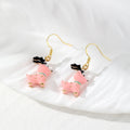 Gold Enamel Mini Animal Character Earrings 6 Cute Styles view 4