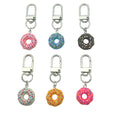 Six-Piece Multicolor Sprinkle Donut Keychain Set With Swivel Clasps view 5