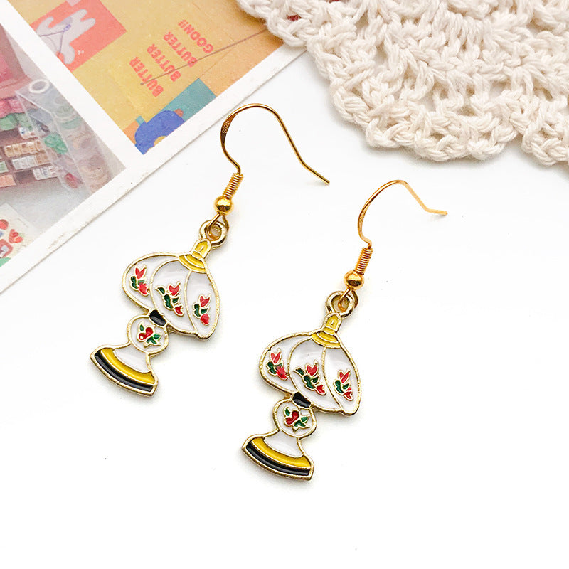 Vintage Enamel Zinc Alloy Bicycle Sewing Machine Camera Charm Pendant for DIY Jewelry Making