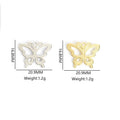 Pearl Body Crystal Butterfly Charms in Gold and Silver Tones view 3