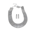 Wide Rhinestone Choker Necklace Earring Bracelet Set Pieces view 5