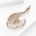 Crystal Swan Brooch with Faux Pearl in Rose Gold or Silver view 4