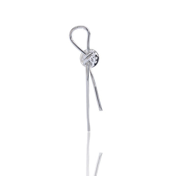 Slender Knot Brooch In 2 Styles With Polished Metal Details