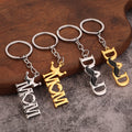 MOM, DAD, And Crown Number 5 Metal Keychains, 5 Styles view 1
