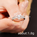 Heart-Shaped Two-Band Ring In Gold And Silver Tones view 4