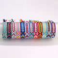 Colorful Woven Geometric Adjustable Friendship Bracelets in Random Six Piece Sets view 3