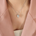 Smooth Heart Pendant Necklace Gold Steel Fine Cable Chain view 7