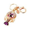Crystal Fortune Lobster Keychains with Cords and Loose Braided Loops view 5