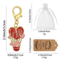 Red Love Heart Balloon Enamel Lobster Clasp Keychain view 2