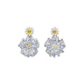Crochet Flower Drop Earrings in Two Soft Colorways view 5