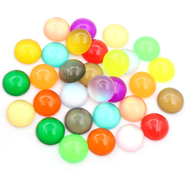 Cat Eye Effect Round Resin Cabochons in Multiple Colors and Sizes