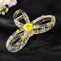 Transparent Resin Pressed Flower Bow Hair Claw Clips in Five Designs view 7