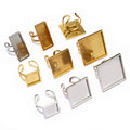 Square and Rectangular Cabochon Ring Blank Settings view 5