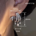 Silver Tone Pavé Tassel Drop Earrings With Star Charms view 4