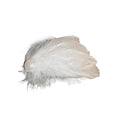 White Feather Hair Clip With Large Pearl Like Center Accent view 5