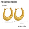 Scaled Teardrop Hoop Earrings in Gold and Silver Tone view 7