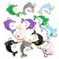 Colorful Dolphin Enamel Alloy Charm Pendants for Jewelry Making view 5