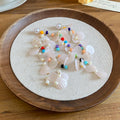 Shell Sequin and Bead Cascade Earrings Statement Jewelry Design view 6