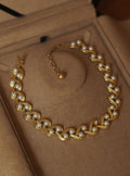 Gold Chunky Chain and Pearl Necklace With A Warm Gold-Tone Finish view 6