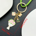 Twenty Colorful Floral Mother Theme Metal Keychain Designs view 10