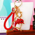 Crystal Dolphin Heart Keychains with Matching Fortune Cord Sets view 9