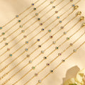 Round Bezel Zircon Necklace and Bracelet in Twenty Four Variants view 3