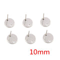 Stainless Steel Earring Posts with Loops in Assorted Shapes view 12