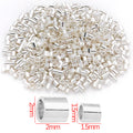 Short Round Tube Crimp Beads in Two Sizes Jewelry Findings view 6