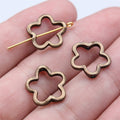 Open Flower Outline Beads in Seven Metal Color Finishes view 7