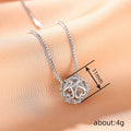 Open Heart Sphere Pendant Necklace in Silver Tone Jewelry view 4