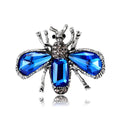 Faceted Crystal Bee Metal Brooch in Six Jewel Colors view 5