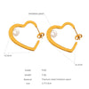 Gold Heart Hoop