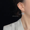Silver Tone Textured Folding Fan Fringe Hook Earrings For Women view 2