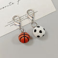 Basketball and Soccer Ball Lobster-Clasp Charms in Silver Tone view 5
