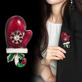 Red Candy Cane Enamel Metal Brooch Pin for Jackets and Lapels view 4