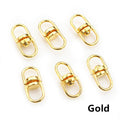 Small Oval Swivel Connector Clasps in Seven Metal Finishes view 8