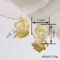 Gold Tone Swirl Crystal Clip On Earrings Fashion Jewelry view 4