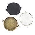 Double Loop Round Pendant Bezel Blank for Cabochon Craft view 5