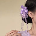 Chiffon Flower Duckbill Clip Rhinestone Ribbon Two Styles view 6