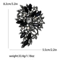 Oversized Crystal Leaf Cluster Brooch in Eight Colorways view 9