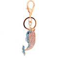 Rhinestone Dolphin Keychain With Split Ring And Lobster Clasp view 5