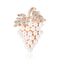 Pearl Grape Cluster Brooch In Gold And Silver Tones view 5