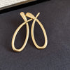 Gold Open Teardrop