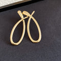 Polished Open Teardrop Crossover Stud Earrings Fashion Jewelry view 6